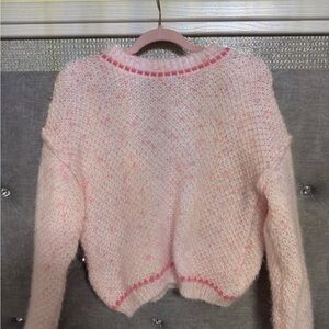 SHEIN Soft Pink Textured Sweater